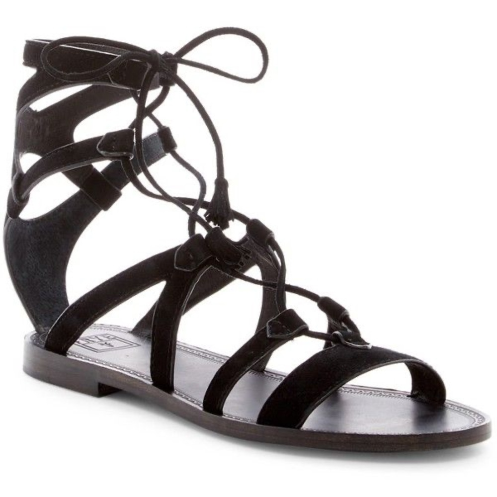 Frye Gladiator Ruth Sandal 6.5 Black